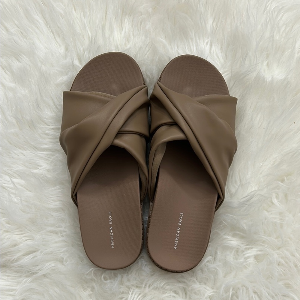 American Eagle Outfitters Brown Crisscross Sandals